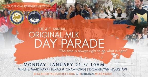 Houston’s “Original” MLK, Jr. Parade Teams Up with the City of Houston and Black Heritage Society for its 41st Celebration