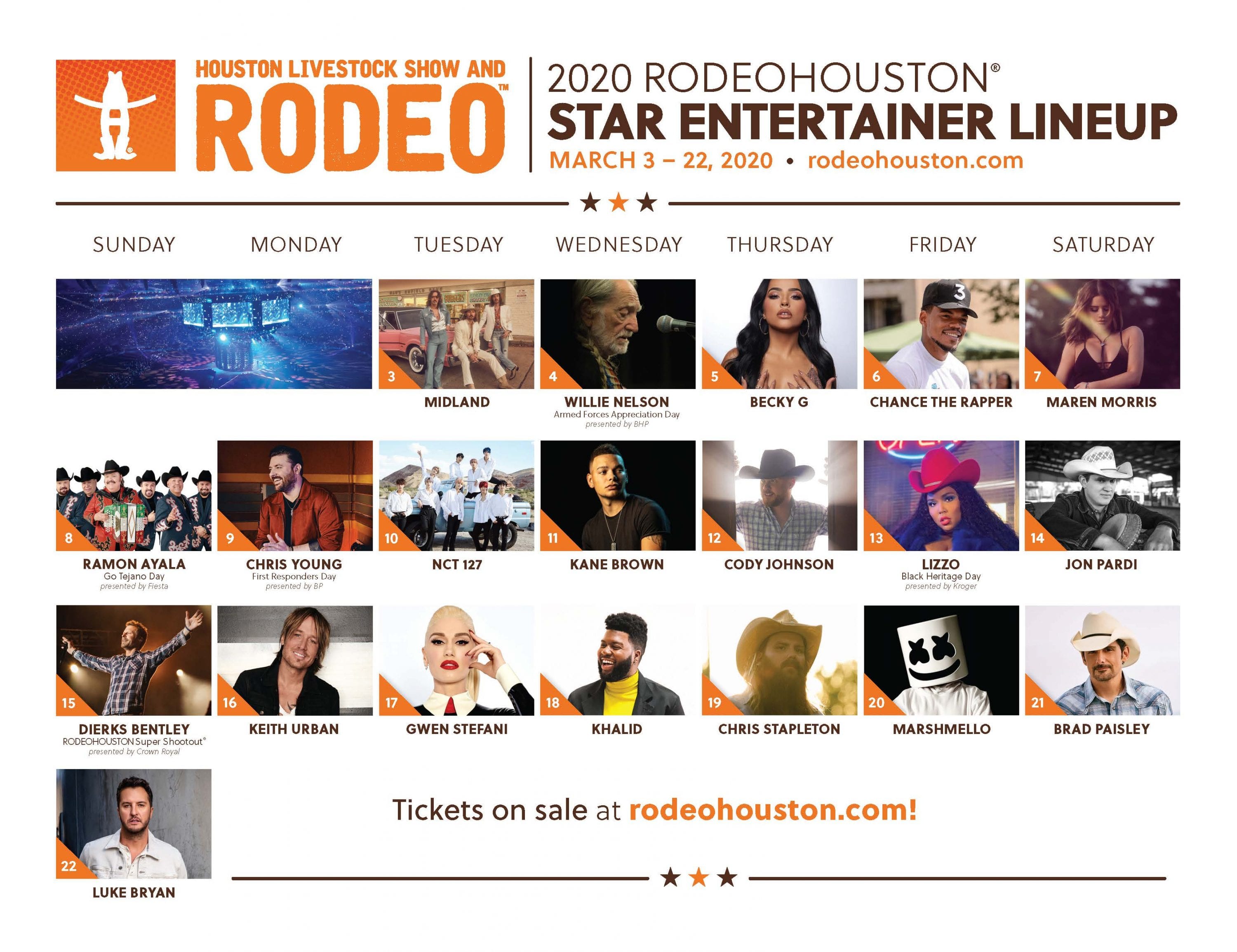 It’s that time again folks… check out the Houston Livestock Show and Rodeo’s 2020 Lineup!