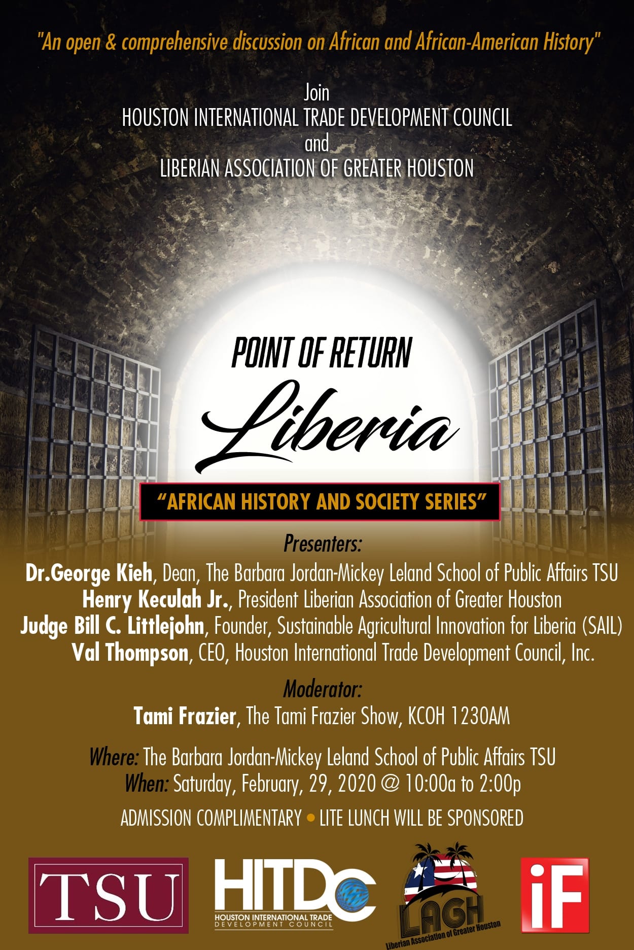 Local Organizations Discuss Return to Africa Movement at Point of Return Liberia Symposium at Texas Southern University