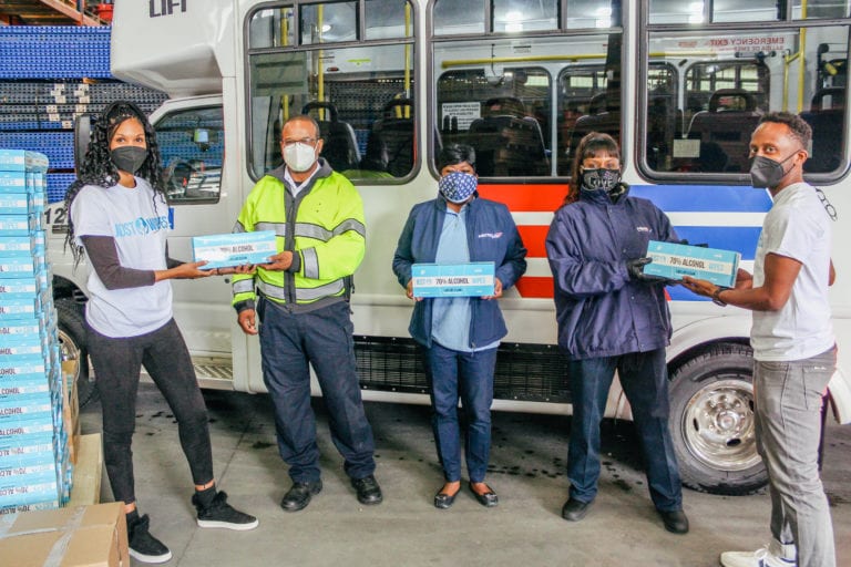 Black founder donates cleaning wipes to help frontline METROLift workers stay safe during pandemic