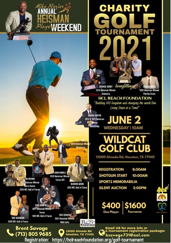 Mike Rozier Annual Heisman Players Weekend Golf Tournament! Register Now! 
