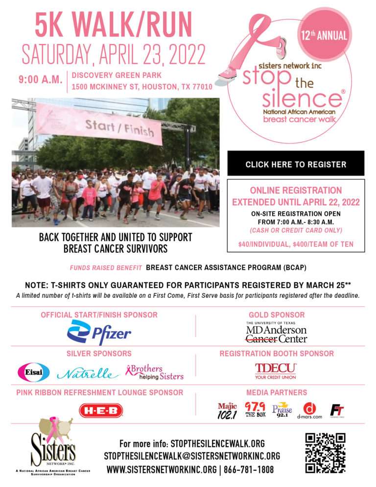 Sisters Network Inc. Presents: Stop The Silence National African American Breast Cancer Walk