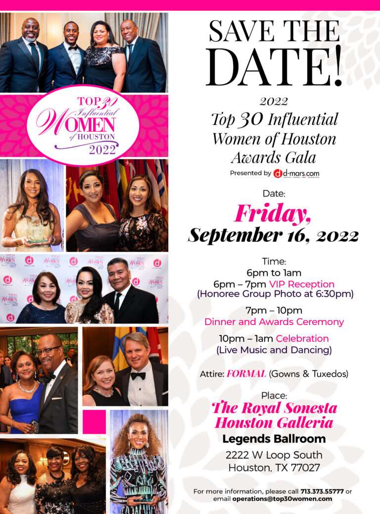 2022 Top 30 Influential Women of Houston Awards Gala