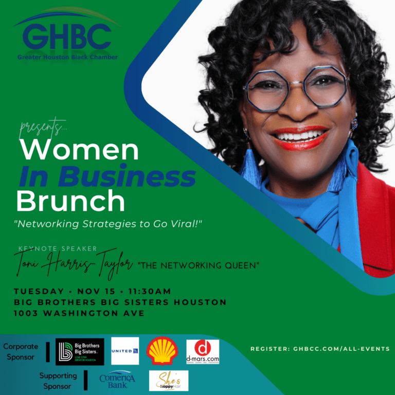 The Greater Houston Black Chamber: Women In Business Brunch w/ Toni Harris-Taylor!