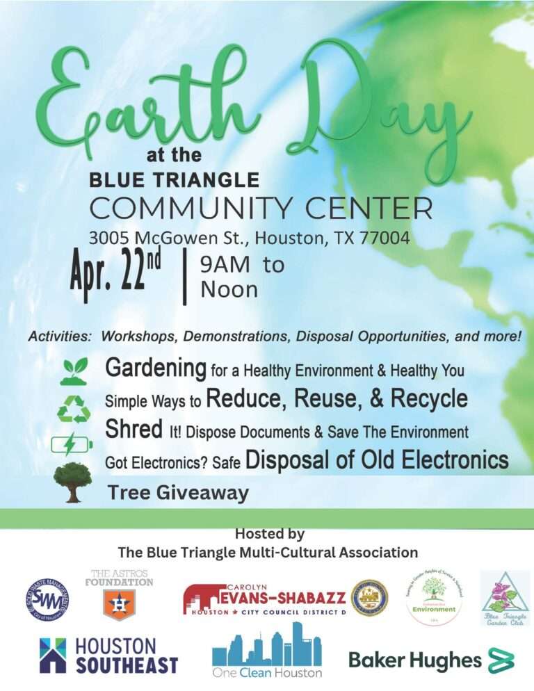 Earth Day Observance at the Blue Triangle Community Center