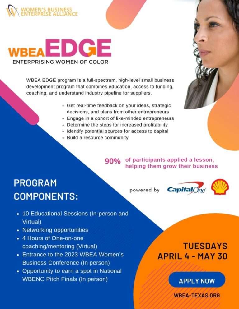 Women’s Business Enterprise Alliance Presents: EDGE – Enterprising Women of Color