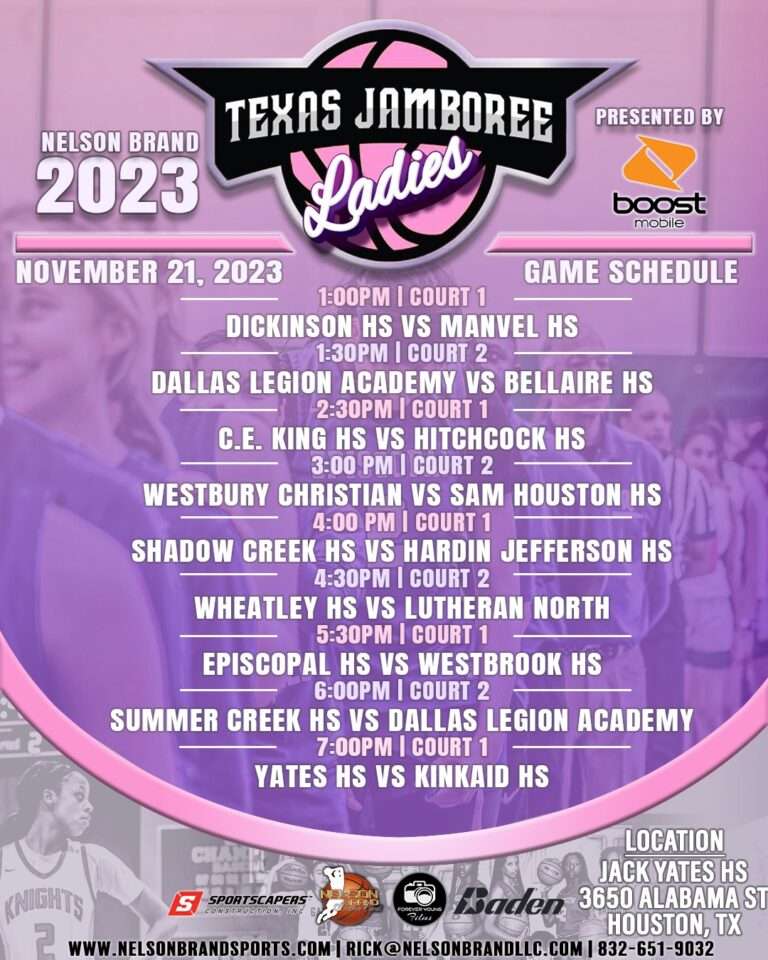 Texas Jamboree Ladies Schedule