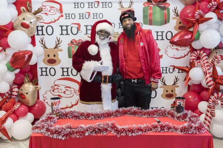 Slim Thug Hosted Epic Holiday Party At Checkers With Santa Claus