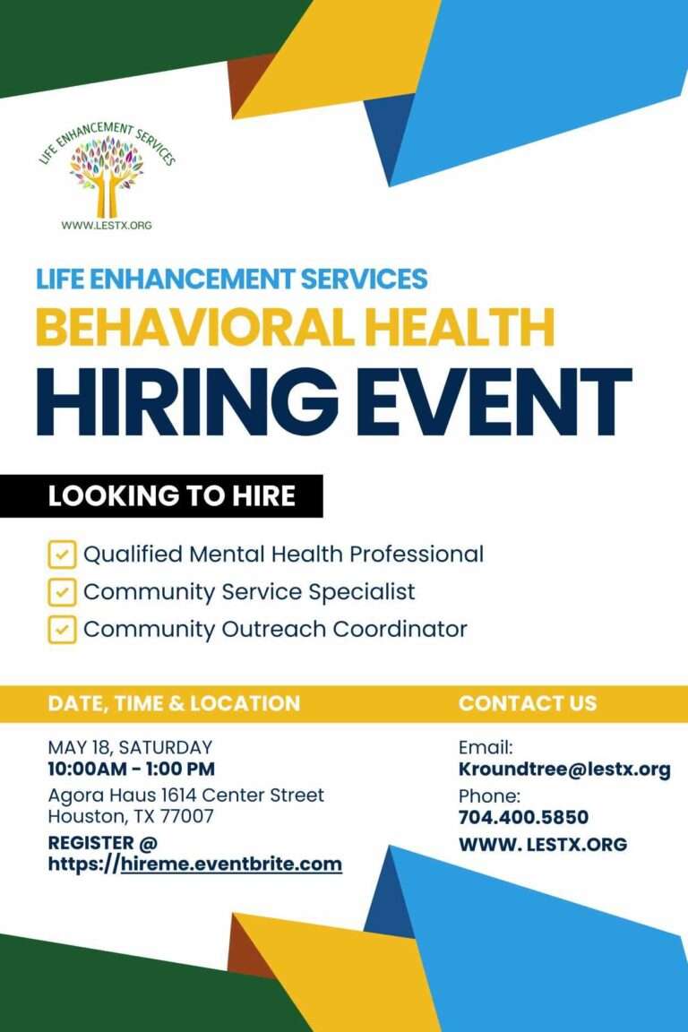 Life Enhancement Services Hosting Behavioral Health Hiring Event
