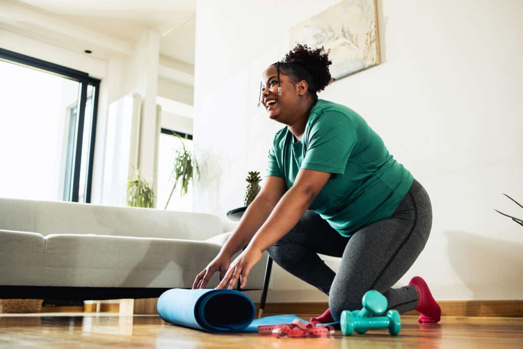 woman exercising