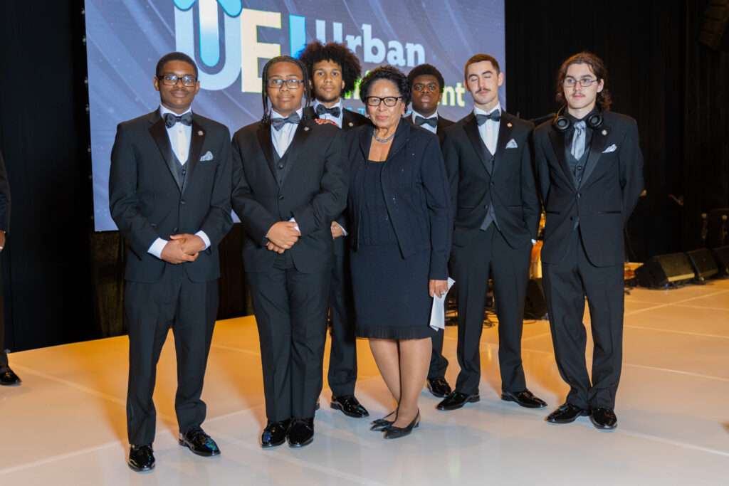 Dr. Ruth Simmons  - Keynote Speaker & Education Pioneer Honoree with UEI students