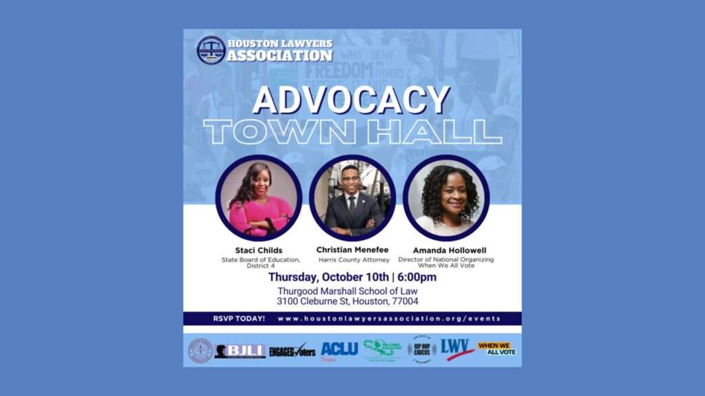 Houston Lawyers Association to Host Voting Advocacy Town Hall at TSU's Thurgood Marshall School of Law