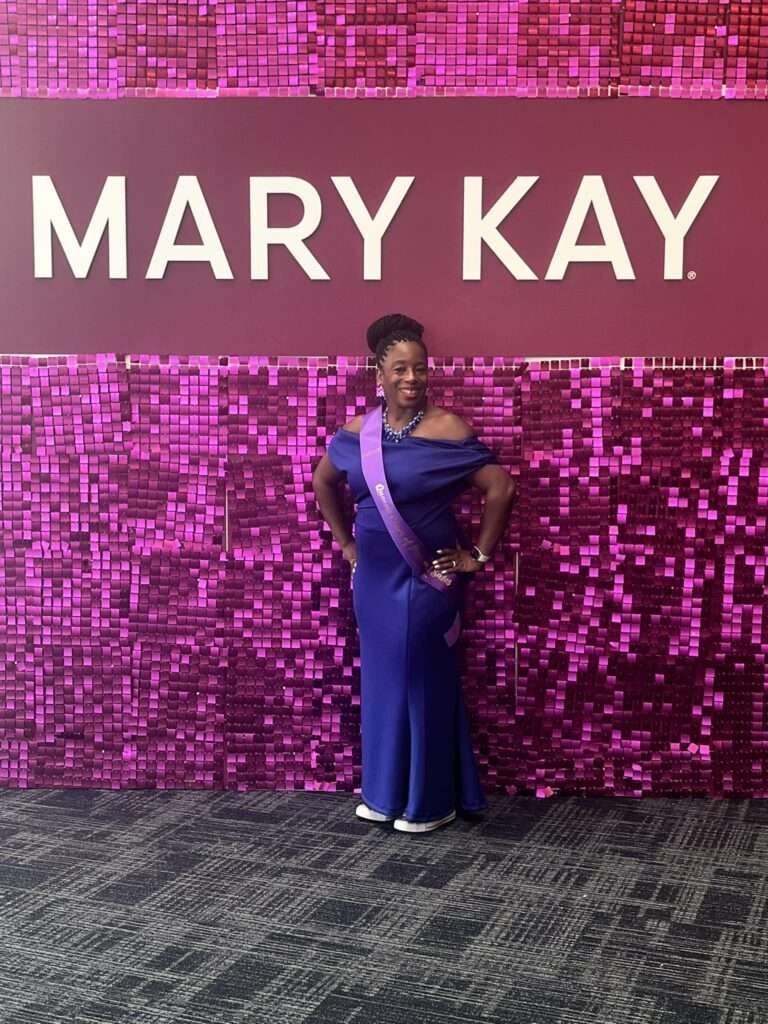 Tiffany Quinton receives recognition from Mary Kay, Inc. earlier this year for outstanding sales achievements.