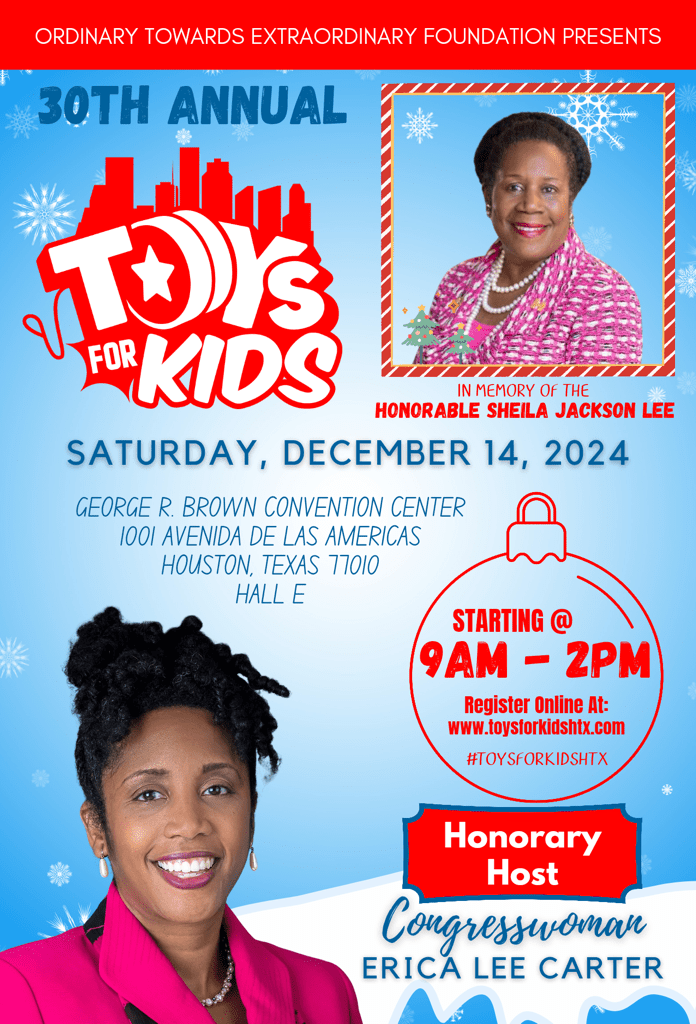 30th Annual Toys for Kids - Congresswoman Erica Lee Carter Serving As Honorary Host