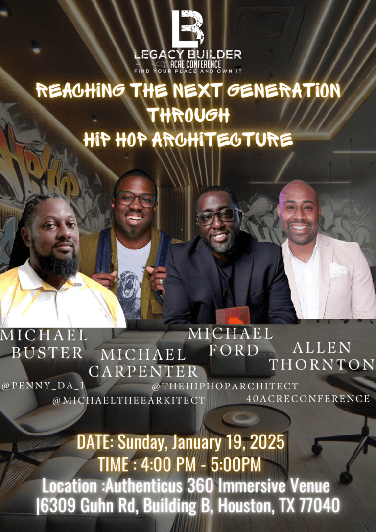 “Reaching the Next Generation Through Hip Hop Architecture” Legacy Builder event