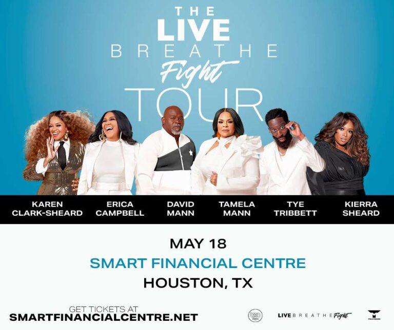 TAMELA AND DAVID MANN ANNOUNCE ‘THE LIVE BREATHE FIGHT TOUR’ FEATURING ERICA CAMPBELL, TYE TRIBBETT, KAREN CLARK-SHEARD & KIERRA SHEARD