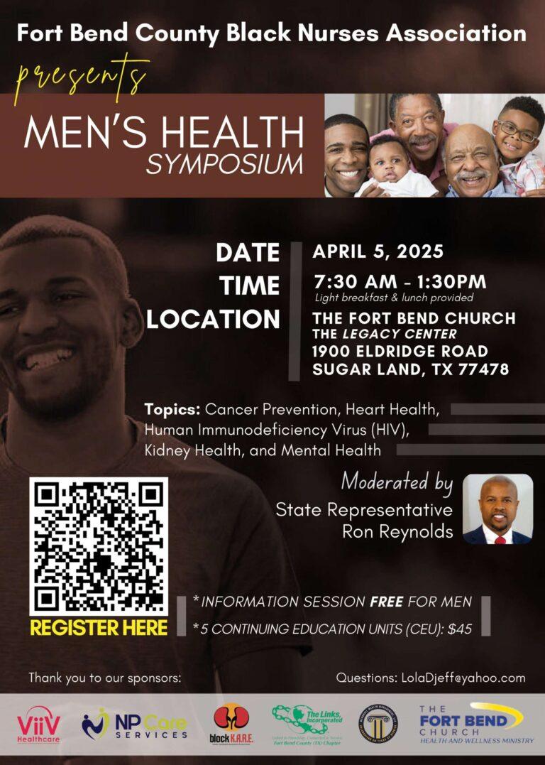 Fort Bend County Black Nurses Association Presents Men’s Health Symposium
