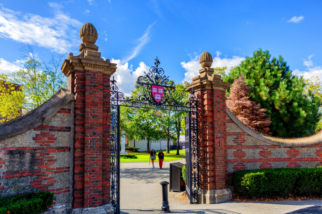 Gate 1 - Newell Gate entrance - Soldiers Field - Harvard University - Boston Massachusetts