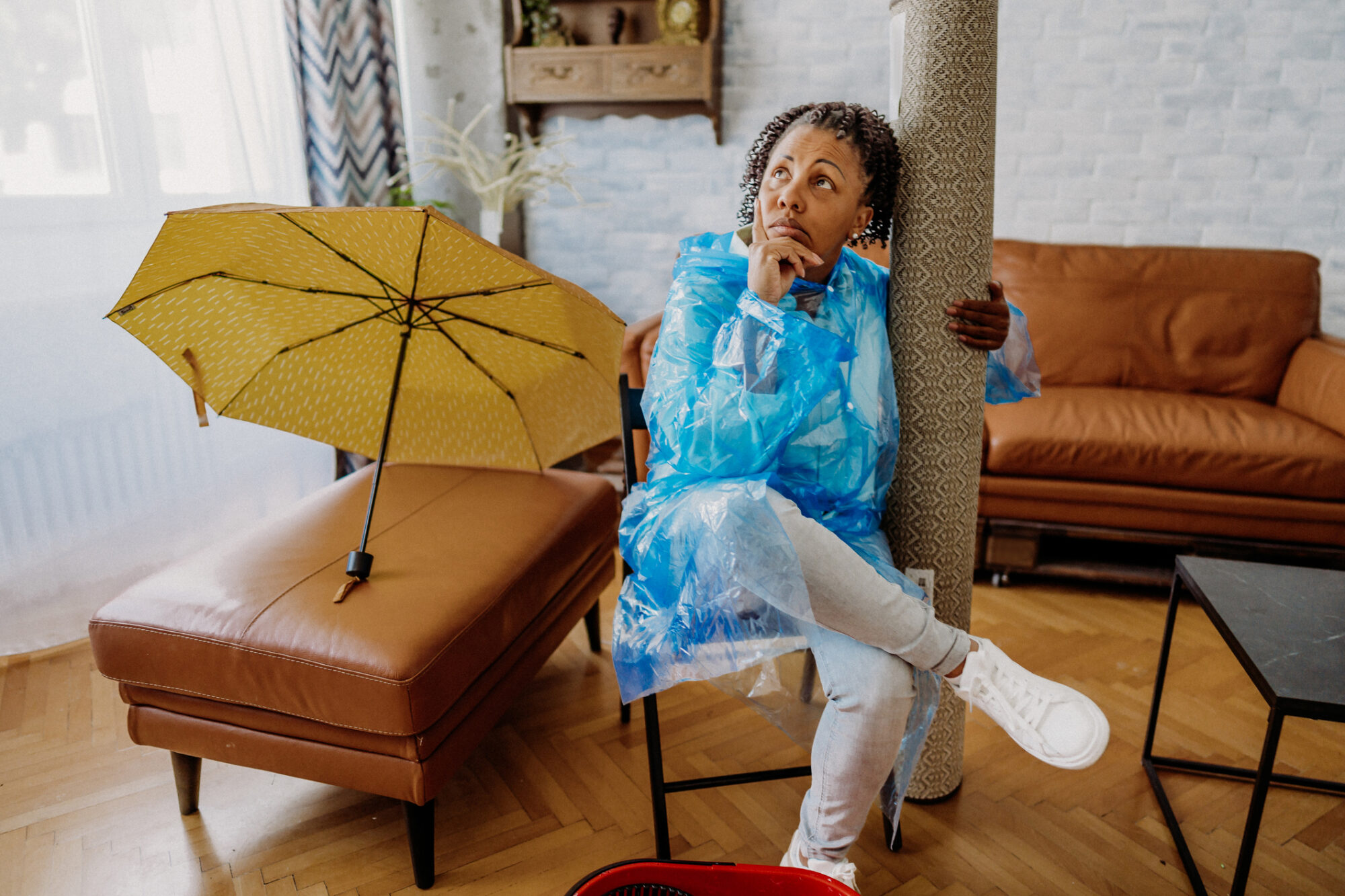 homeowner waiting for storm