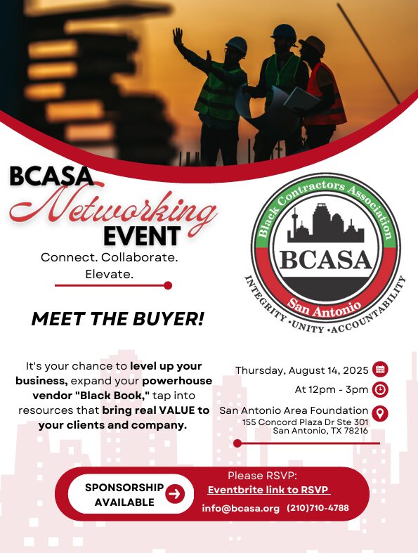 Black Contractors Association of San Antonio - Meet The Buyer Networking Event