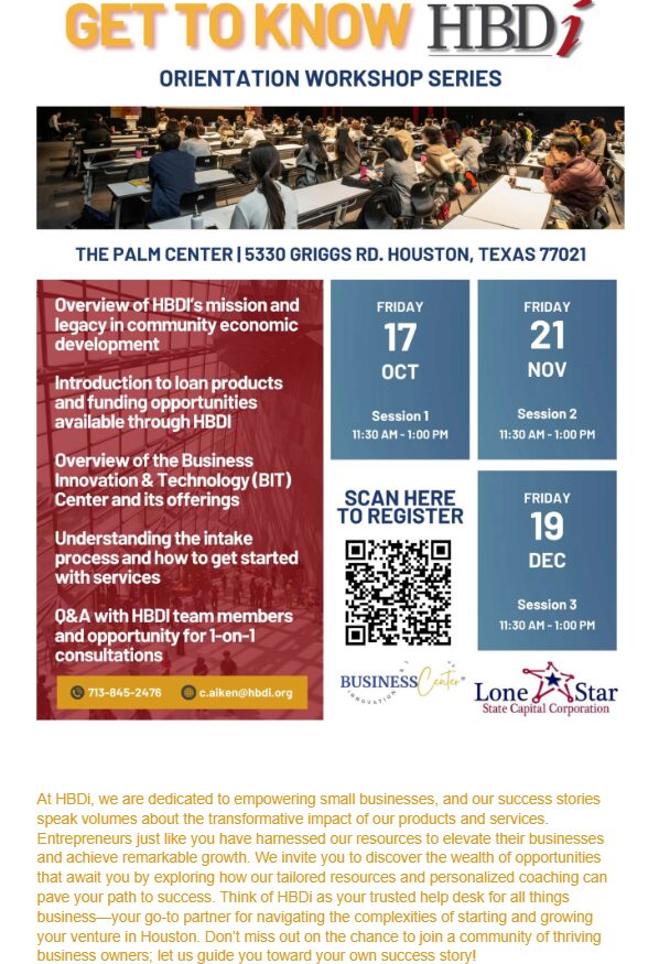 Register for HBDI's Orientation!