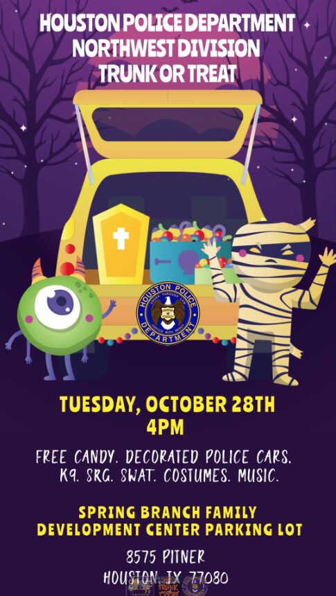 Houston Police Department Northwest Division Trunk or Treat
